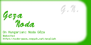 geza noda business card
